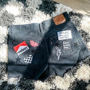 levi’s shorts with patches